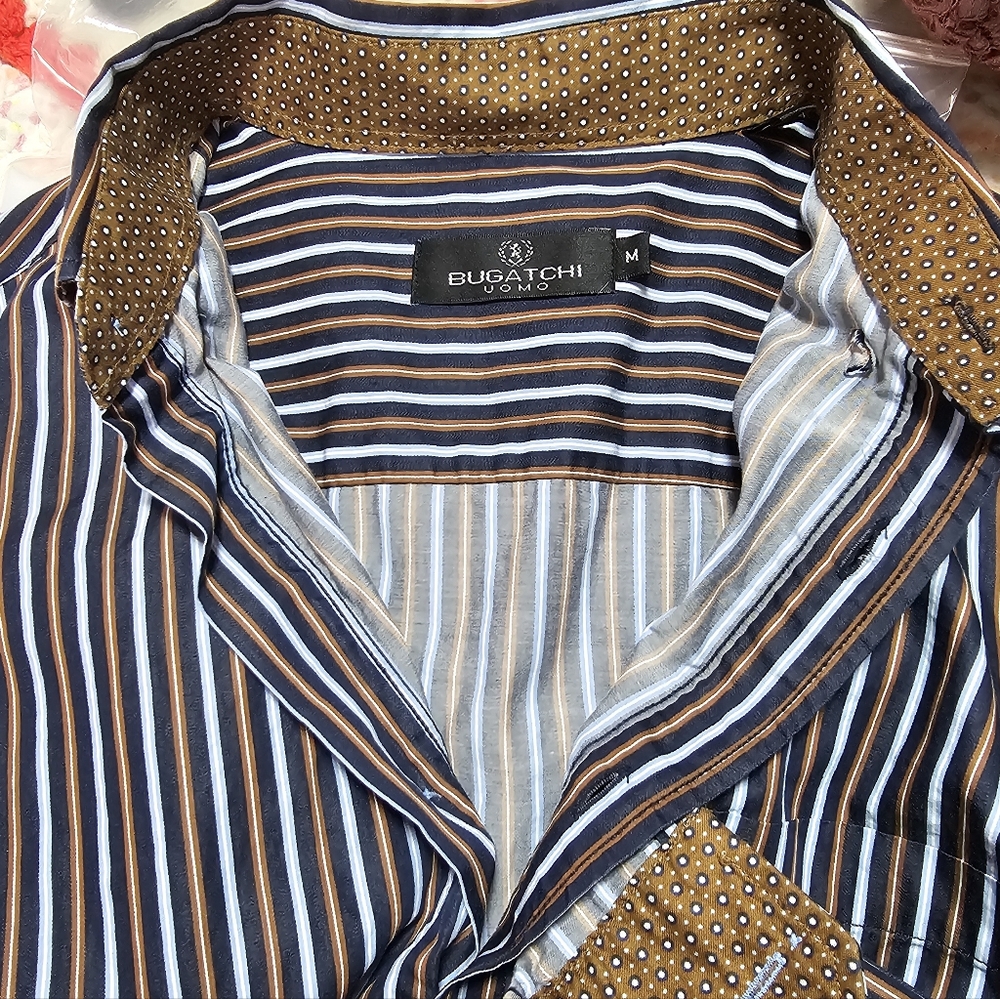 Bugatchi Uomo Men's Striped Button Front Long Sle… - image 2